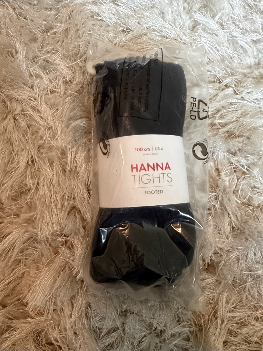 Hanna Andersson Black Footed Tights
